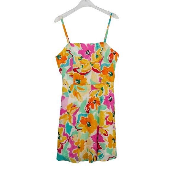 Lily Rose Multicolor Floral Print Sleeveless Mini Dress Sundress Medium Colorful - Picture 6 of 10